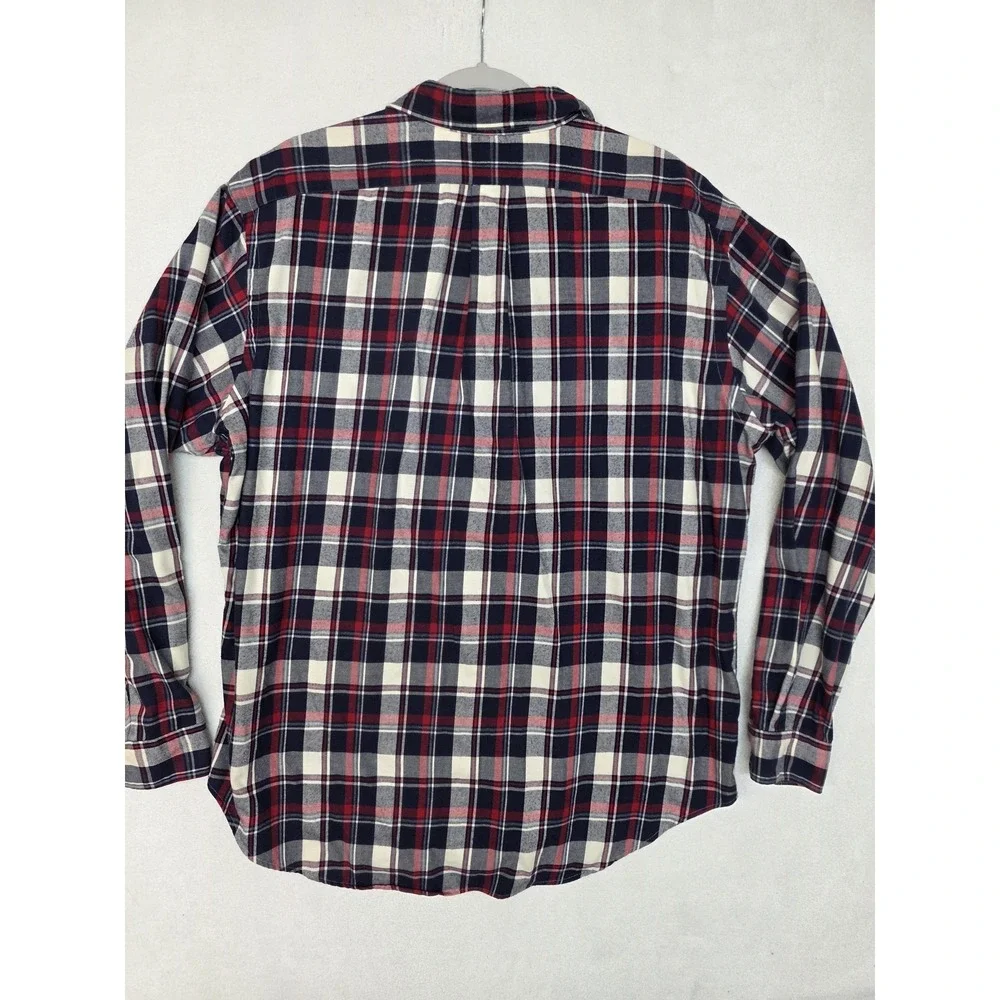 Polo By Ralph Lauren Shirt Mens XL Blue Red Plaid Flannel Long Sleeve Button - Picture 5 of 8